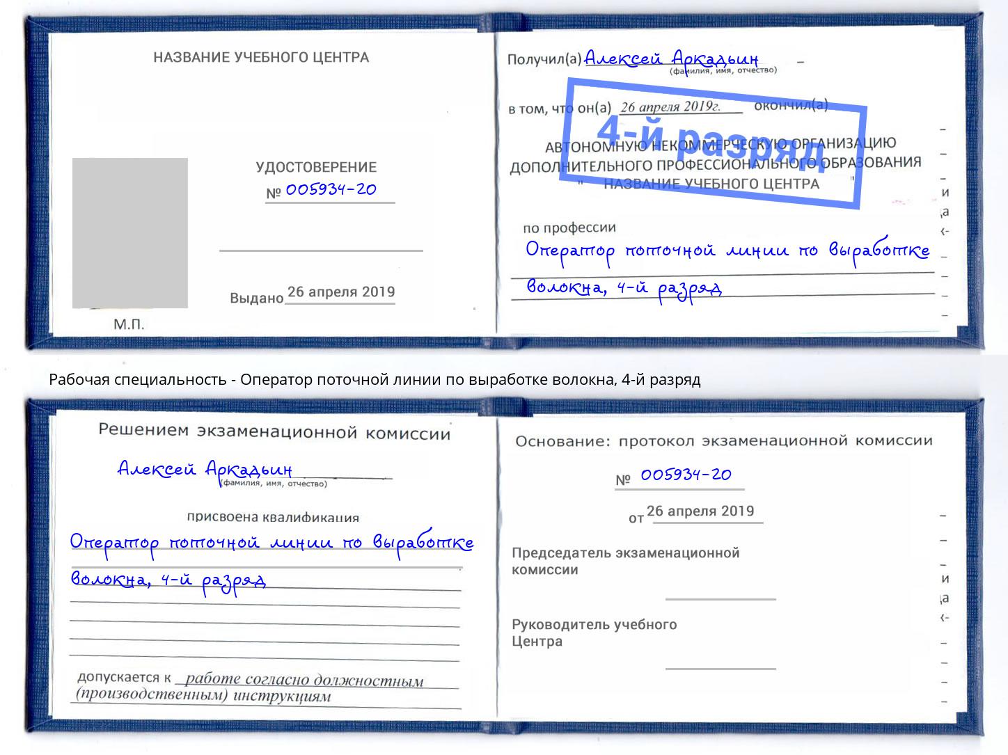 корочка 4-й разряд Оператор поточной линии по выработке волокна Анапа